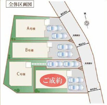 藤沢市辻堂元町２丁目新築戸建て　B号棟の間取り|区画図「藤沢市辻堂元町2丁目新築戸建て」