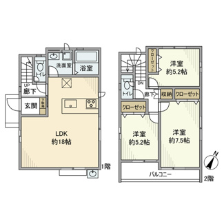 【間取り】 | 西原町戸建