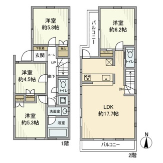 【間取り】 | 向台町戸建