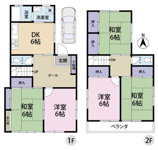 【間取り】 | 小金井市本町4丁目貸家