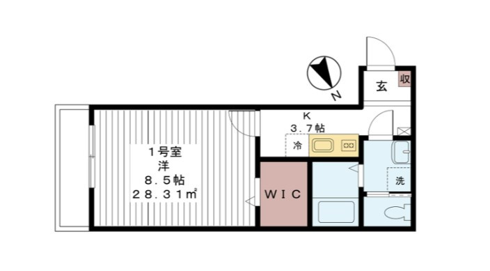 AJ津田沼Ⅲの間取り