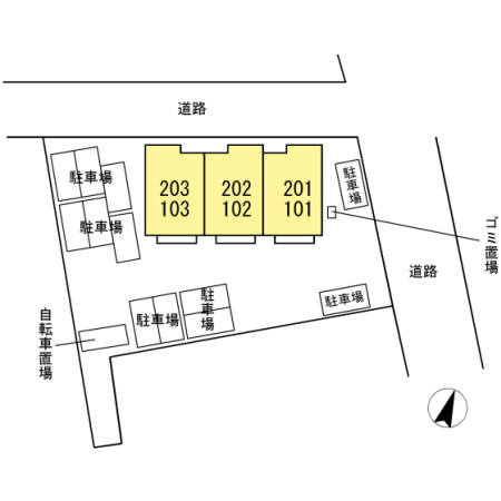 カーサ　ソレアードの区画図