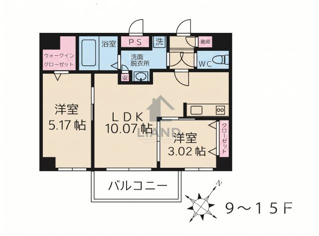MODERN PALAZZO天神AXIA　舞鶴小学校区の間取り|MODERN PALAZZO天神AXIA