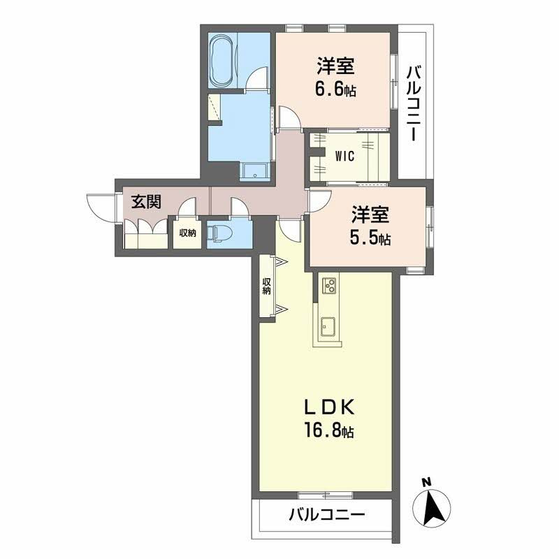 ベレオ安宅の間取り