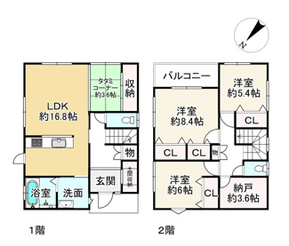 【間取り】 | 近江八幡市古川町　中古戸建