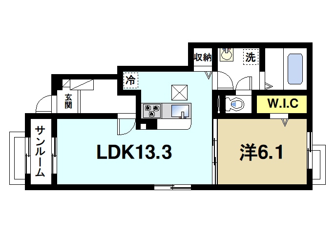 ヴェルデ　スリールⅠの間取り|間取りです