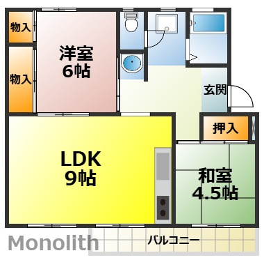 鶴山台34号棟の間取り