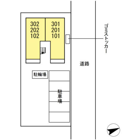 Ｄ－ｒｏｏｍ尾頭橋Ａの区画図