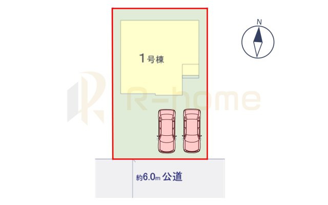 牛久市神谷10期　新築戸建て　1号棟の区画図|大きなお買い物だからこそ、メリット・デメリットを伝えさせて頂きます。
R-homeにお任せください♪
