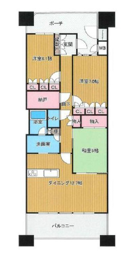 摩耶シーサイドプレイスフェアコースト２番館の間取り