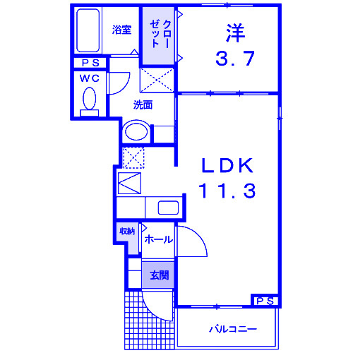 ローズパーク弐番館の間取り