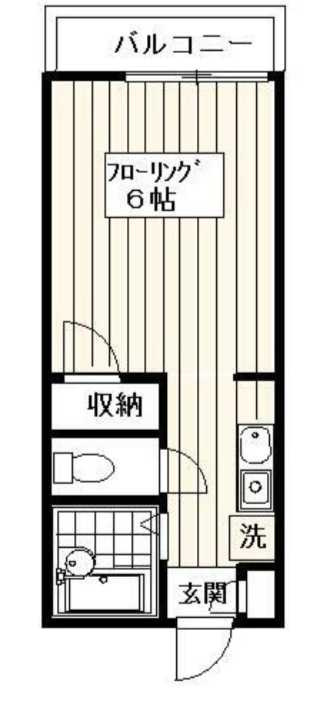 タイムアネックス　バストイレ別　駅近　閑静な住宅街の間取り