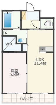 熊本市西区花園３丁目の賃貸マンションの間取り