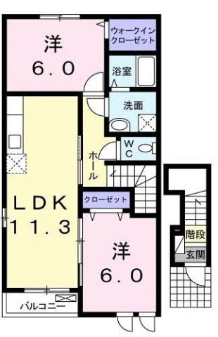 イルマーレ　Ｄの間取り