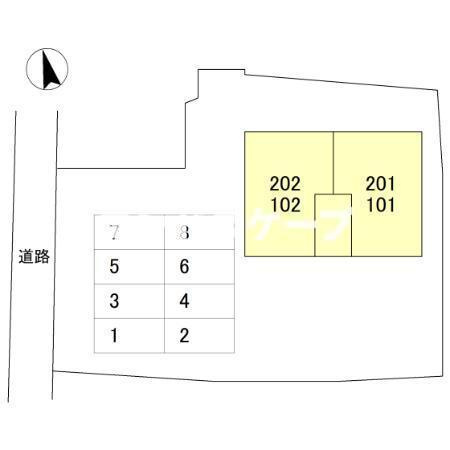 サンフラワー　Ｃの区画図|高崎、前橋のお部屋探しはエンドスケープまで！お客様の理想お聞かせ下さい♪