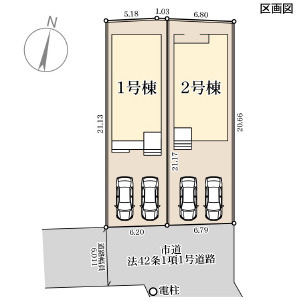 仲介手数料不要　リーブルガーデン東区小山2丁目【託麻東小・二岡中】の区画図