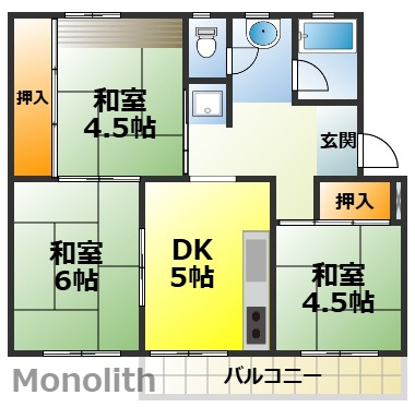 鶴山台32号棟の間取り