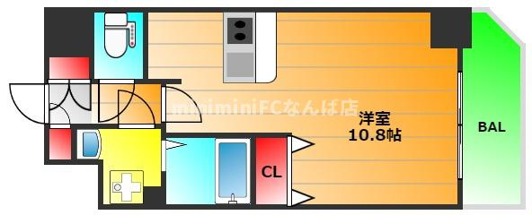 プレサンス難波ヴィータの間取り|現状有姿