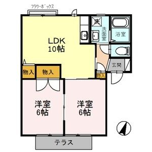 【間取り】 | スリーパブリック B | お部屋の間取りです