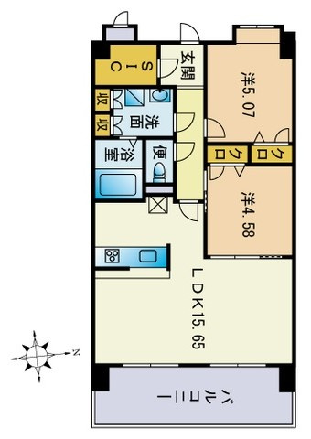 ＬａＳａｎｔｅ大橋リバーサイドテラスの間取り|※図面と現況が異なる場合は現況優先になります。

