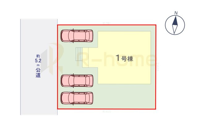 牛久市田宮町30期　新築戸建て　1号棟の区画図|大きなお買い物だからこそ、メリット・デメリットを伝えさせて頂きます。
R-homeにお任せください♪
