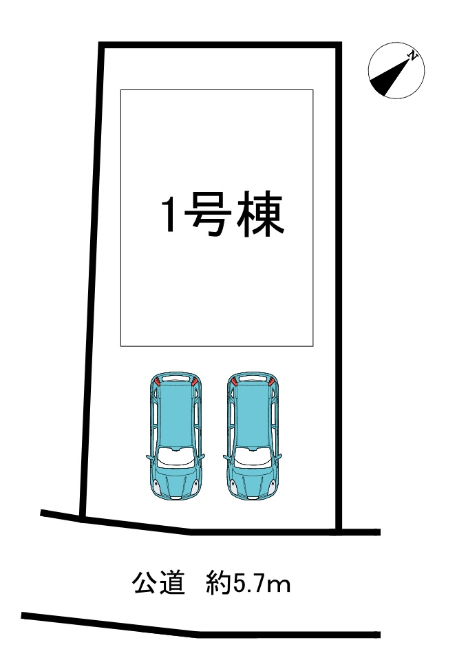 知多市八幡字曽山　全1棟の区画図|全1区画分譲地♪