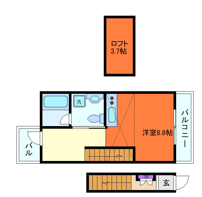 ヴィアノ芦屋親王塚の間取り