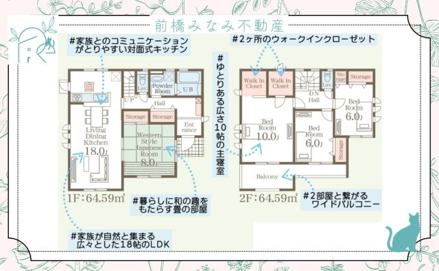 【新築】渋川市金井第１８　５号棟(全８棟)　リーブルガーデン　新築建売分譲の間取り