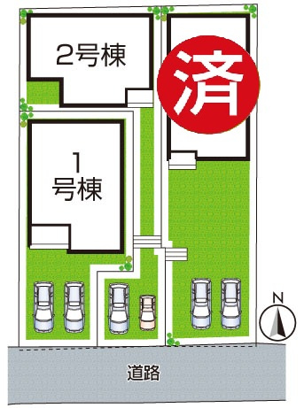 ★京都市伏見区向島庚申町　第1期　新築一戸建ての区画図|全3区画