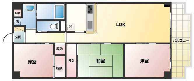 LiAnge北六甲の間取り