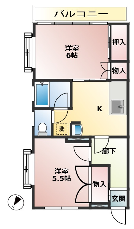 ナーディスコーポの間取り