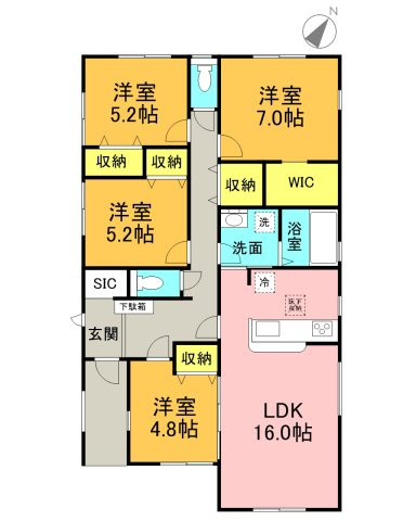 【平家建】4LDK＋WIC