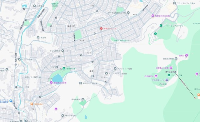 神戸市垂水区塩屋台　第1期　新築一戸建ての地図