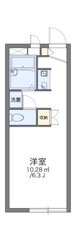 レオパレスまついの間取り|代表的な間取のため実際の間取とは異なる場合があります