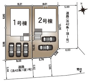 半田山　第1の区画図|1号棟の区画図になります。