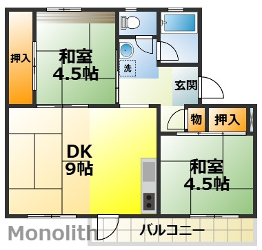 鶴山台24号棟の間取り