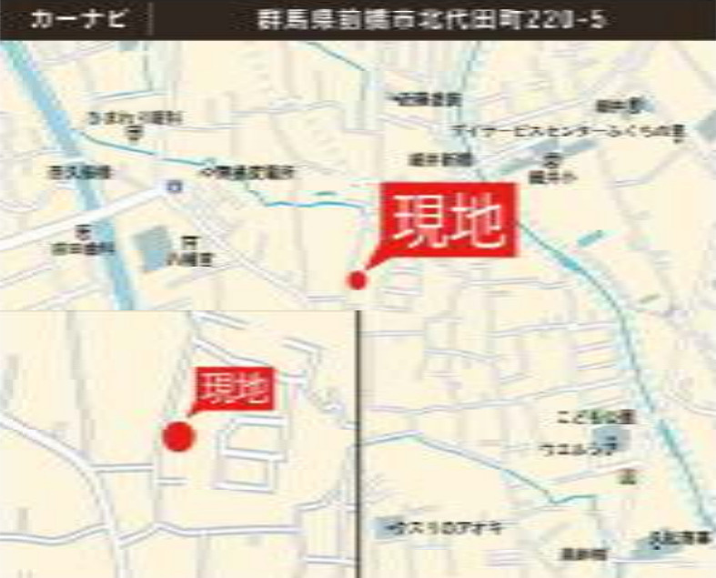 【新築】前橋市北代田町1期　３号棟(全３棟)　アーバンスタイル　新築建売分譲の地図