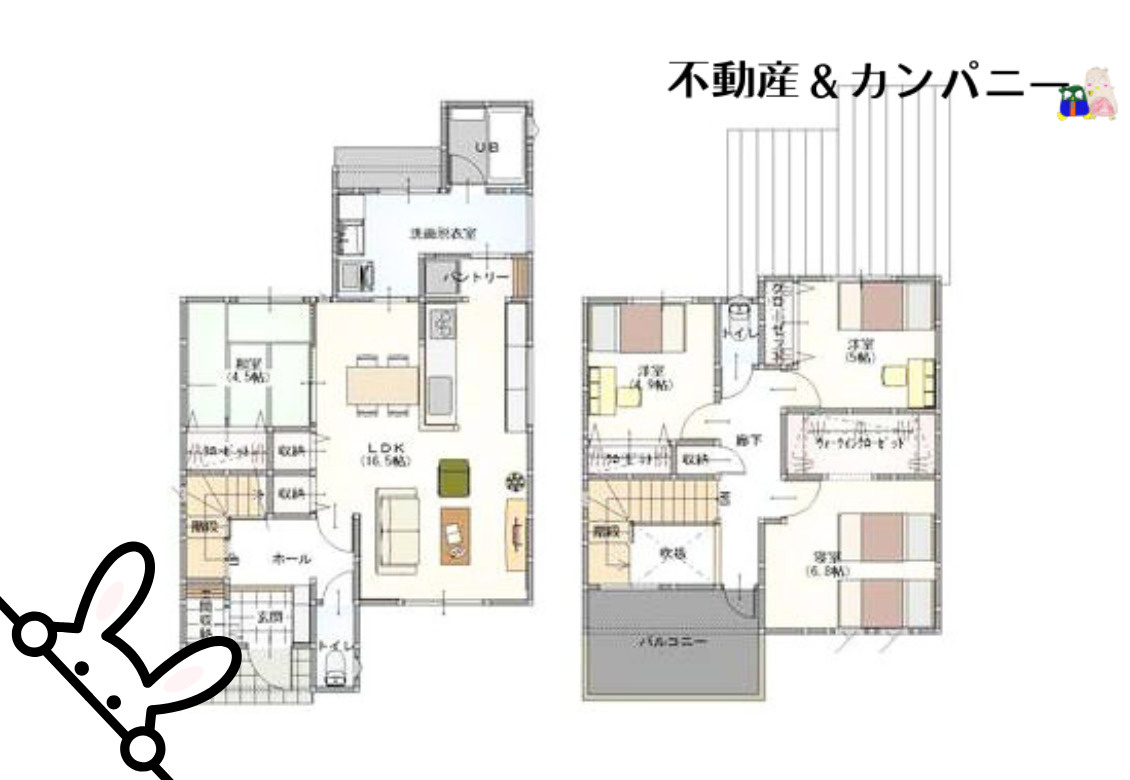 フットネスタウン鷹子新築戸建住宅の間取り