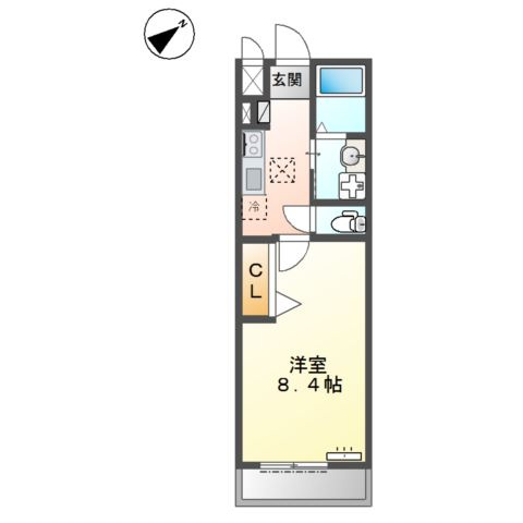 加古川市尾上町旭２丁目のアパートの間取り