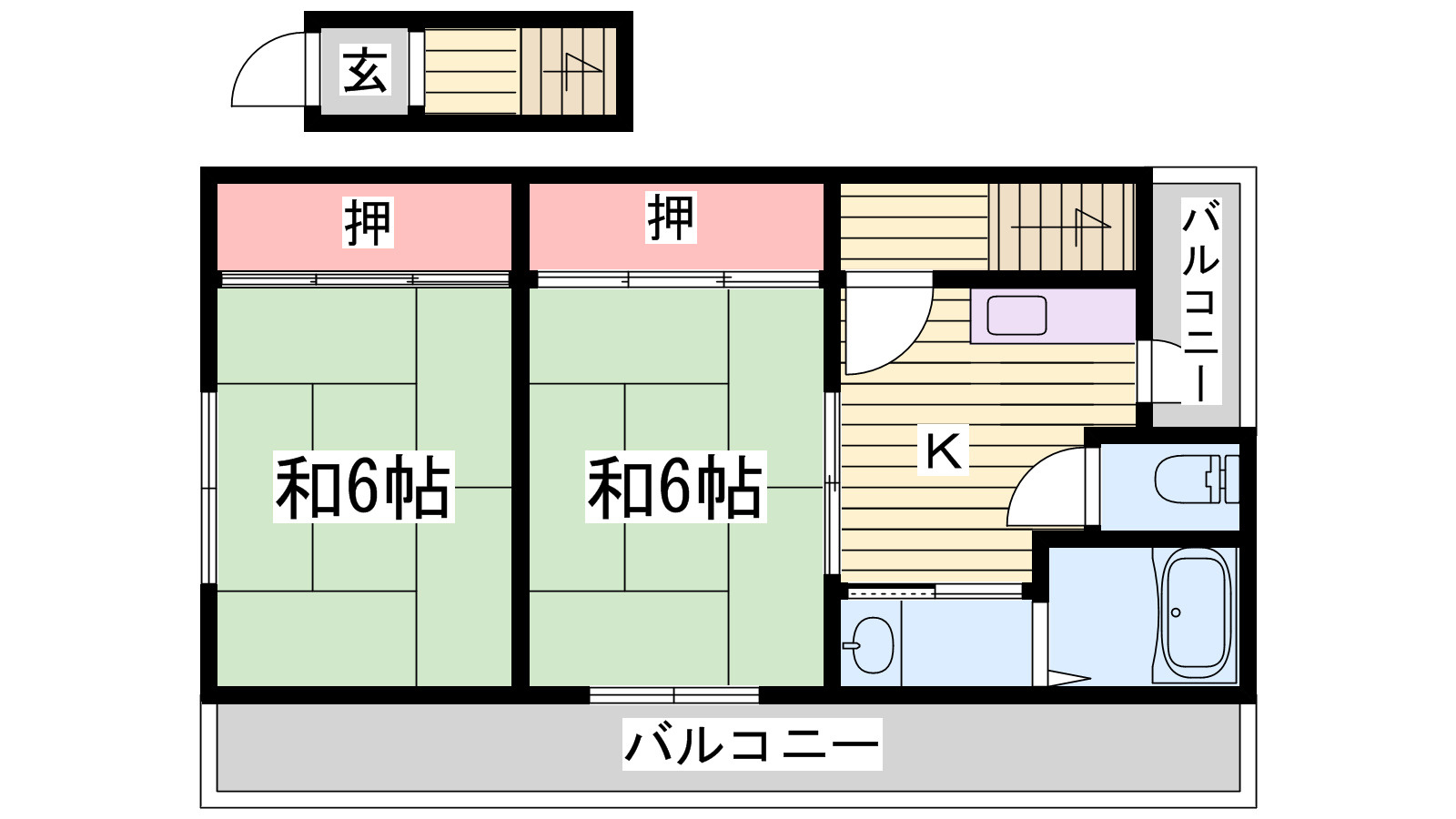 中寺アパートの間取り