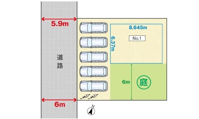 安佐北区亀崎４丁目の土地図