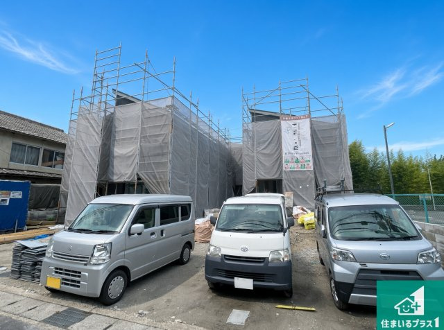京都市伏見区向島庚申町　第1期　新築一戸建ての外観|現在建築中！落ち着いた街並みで新生活を始めることが出来そう！周辺の物件も併せてご紹介させて頂きます！