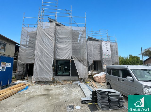 京都市伏見区向島庚申町　第1期　新築一戸建ての外観|現在の進捗状況です！順調に作業進行中、完成が待ち遠しいです！詳細の間取り等、お気軽にお問い合わせください！