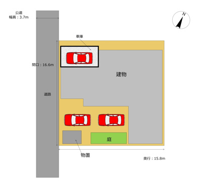 【区画図】 | 鹿角郡小坂町小坂字山崎2-74・中古住宅☆リフォーム中☆