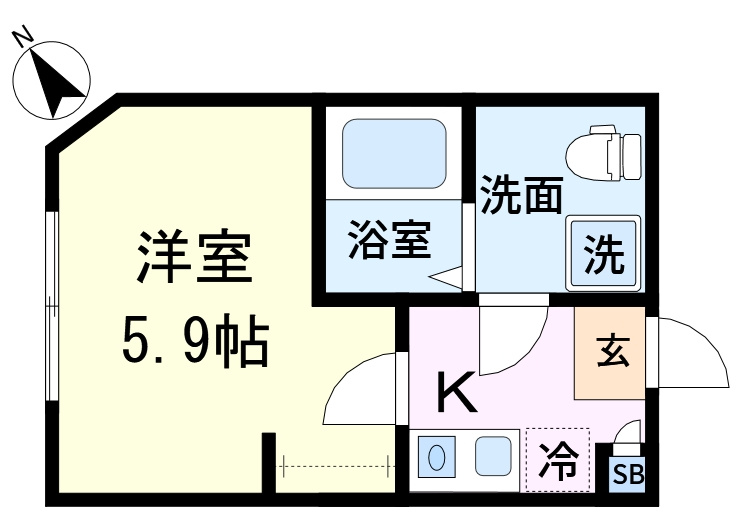 江戸川区松島４丁目のアパートの間取り