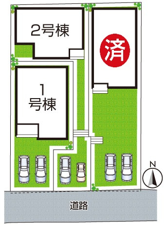 京都市伏見区向島庚申町　第1期　新築一戸建ての区画図|全3区画