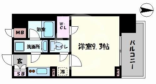セイワパレス京町堀の間取り|セイワパレス京町堀　開放感のある間取り