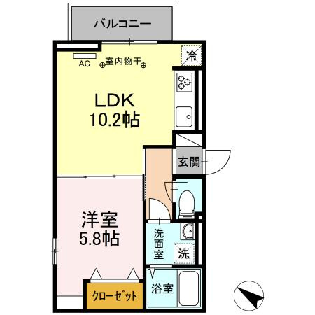 【間取り】 | D-room樹 旭町(ディールームイツキ アサヒチョウ)