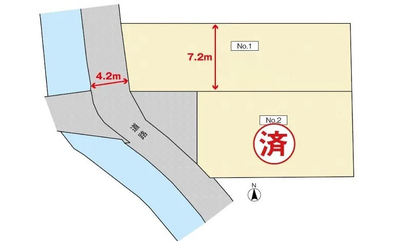 安佐北区可部１丁目の土地図