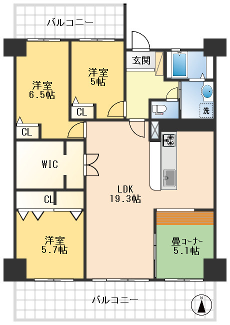 星和プラネタウン千里南第弐期の間取り